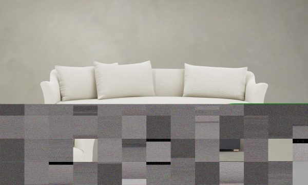 The Lenox Sofa - Performance Linen Weave Flour For Sale - Image 3