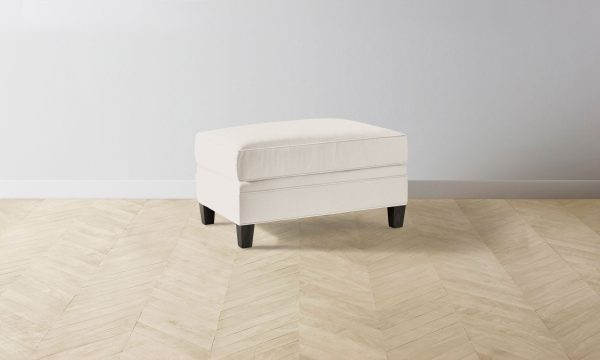 The Carmine Ottoman - Italian Brushed Wool Vanilla For Cheap - Image 4