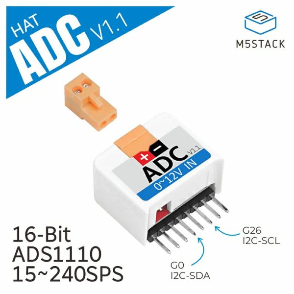 M5StickC ADC Hat ADS1110 V1.1 For Discount - Image 2